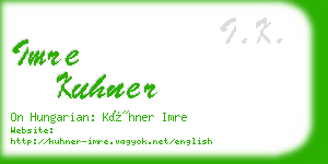 imre kuhner business card